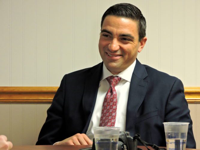 T-L Photo/SHELLEY HANSON OUTGOING Ohio Sen. Lou Gentile, D-Steubenville, speaks to The Times Leader about his time in the Senate, and what he is most proud of in his career so far.